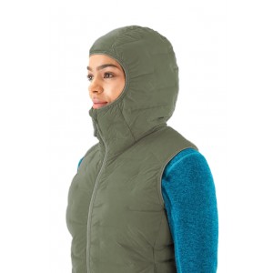 WOMEN DOWN VEST WITH HOOD