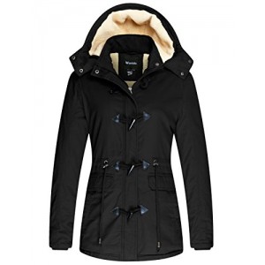 Women's Winter Thicken Jacket Cotton Coat with Removable Hood